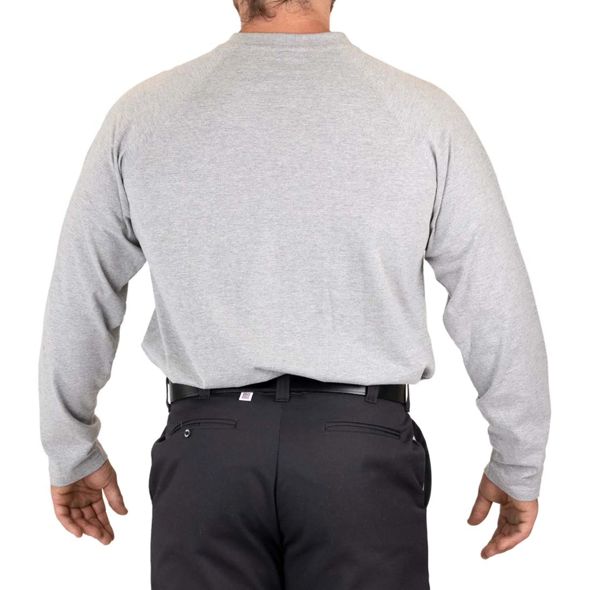 BIG BILL® Heavyweight Long Sleeve Henley T-shirt - Gray - Image 5