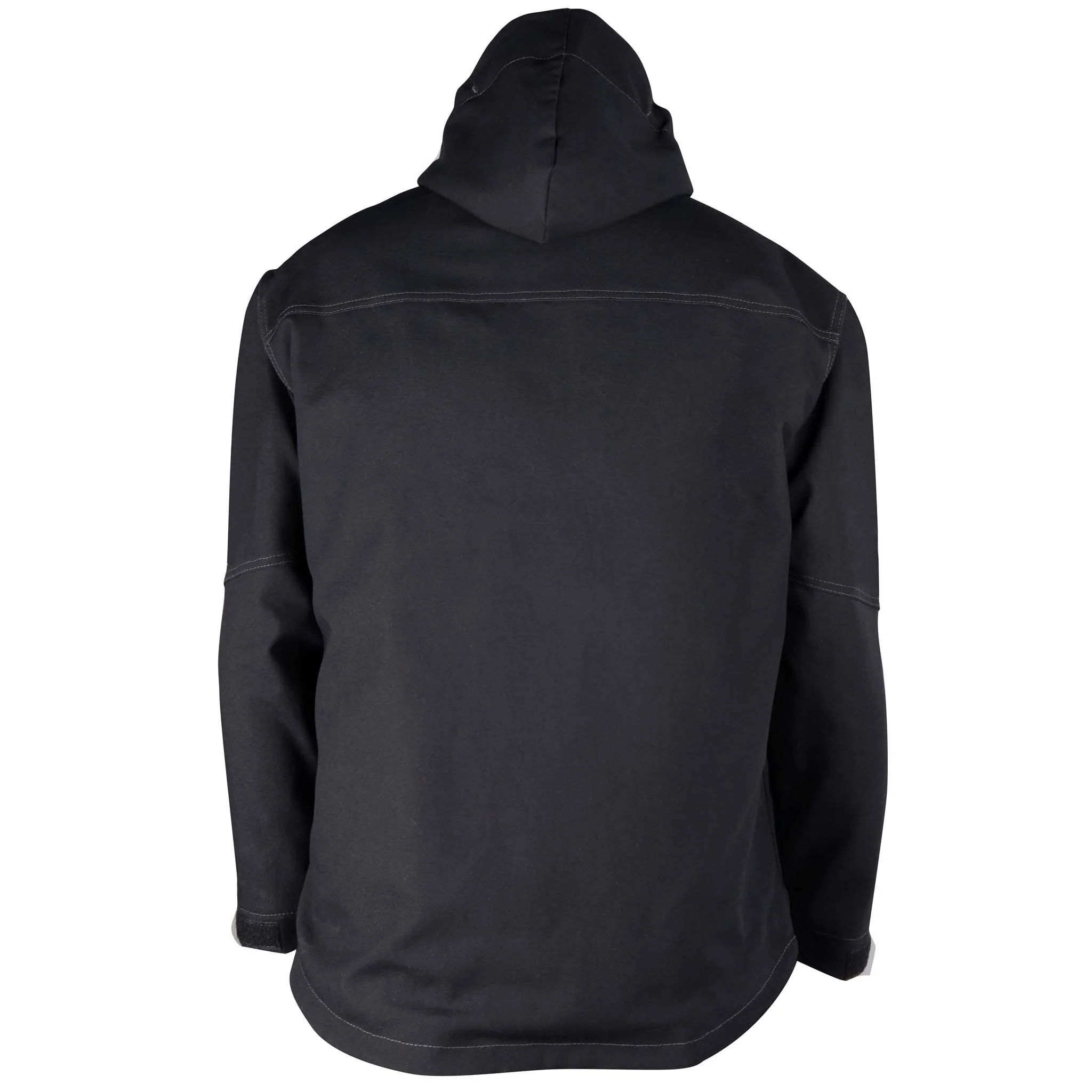 Fleece Lined Duck Coat - Black - Image 4