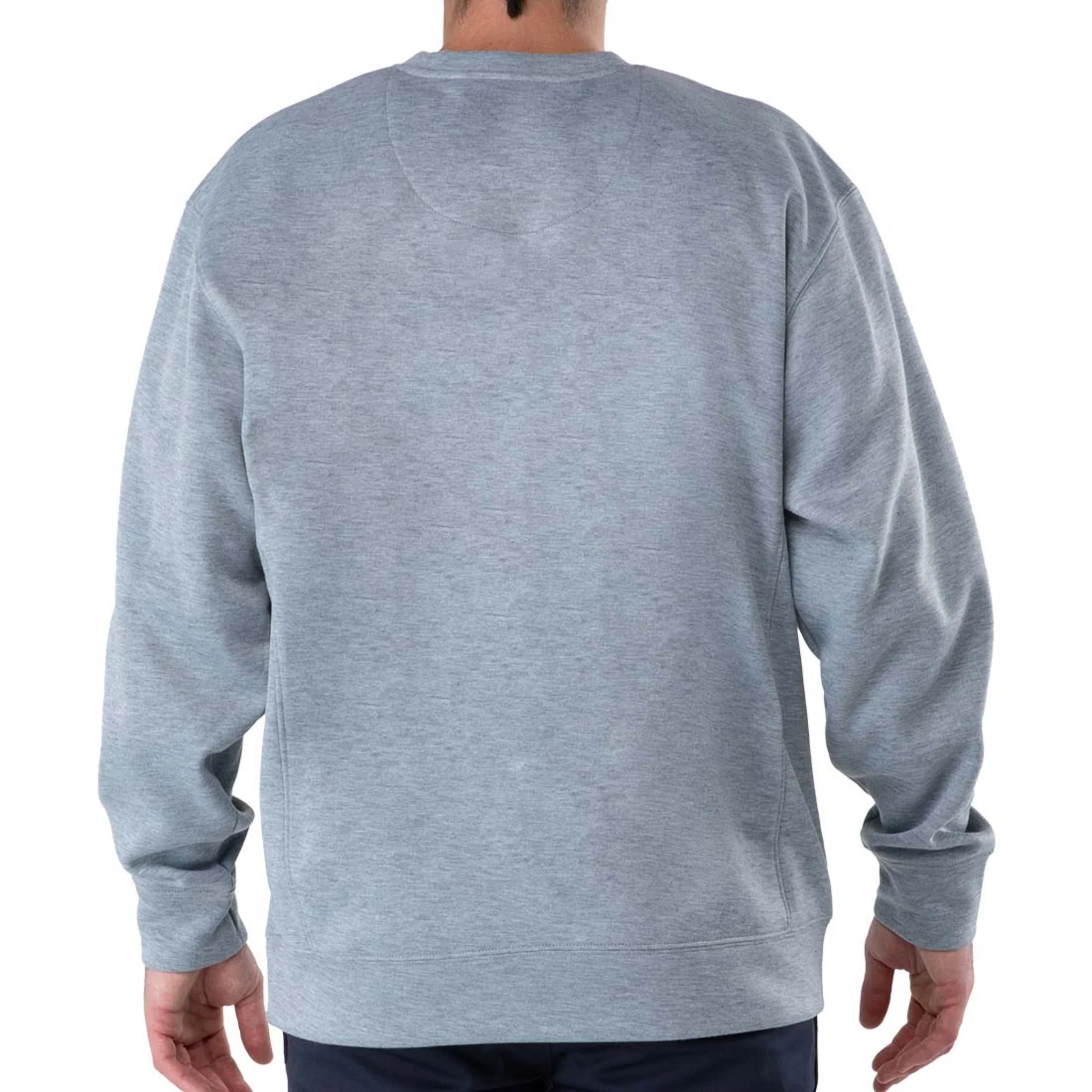 Technical Fleece Crewneck with Graphic Logo - Gray - Image 4