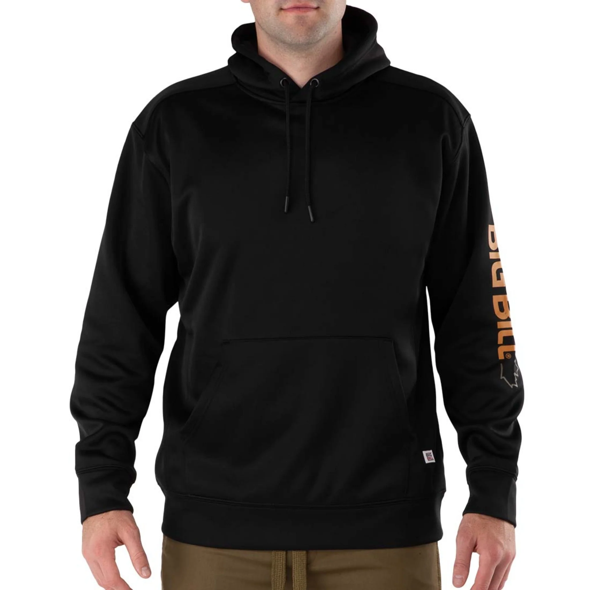 Technical Fleece Pullover Hoodie with Graphic Logo - Black - Image 3